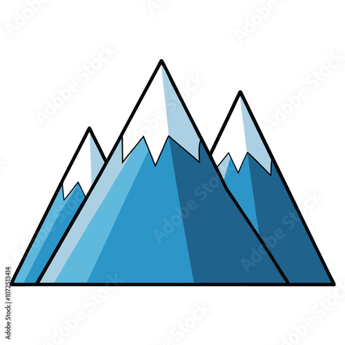 Mountain vector illustration, mountains in flat design style