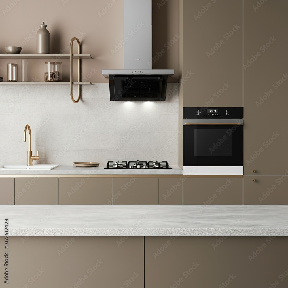 Fototapeta premium Kitchen table. Kitchen background