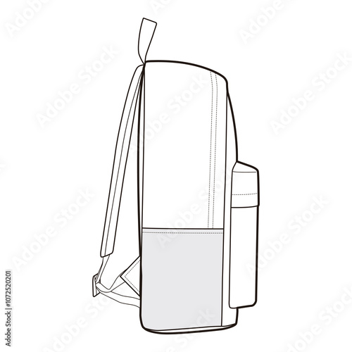 Side View Backpack Mockup

