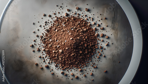 Scattered Gravel on Rough Concrete Background Flat Lay Image