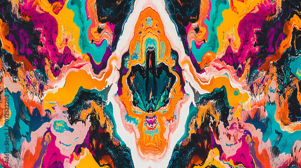 A vibrant and colorful abstract pattern on a close-up shot. Vibrant. Illustration A vibrant and colorful abstract pattern on a close-up shot. Vibrant. Illustration