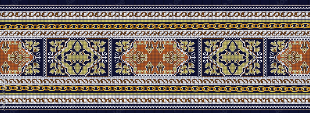 seamless beautiful wallpaper cards border design floral leaf vintage ornament Victorian geometric ethnic print paisley pattern