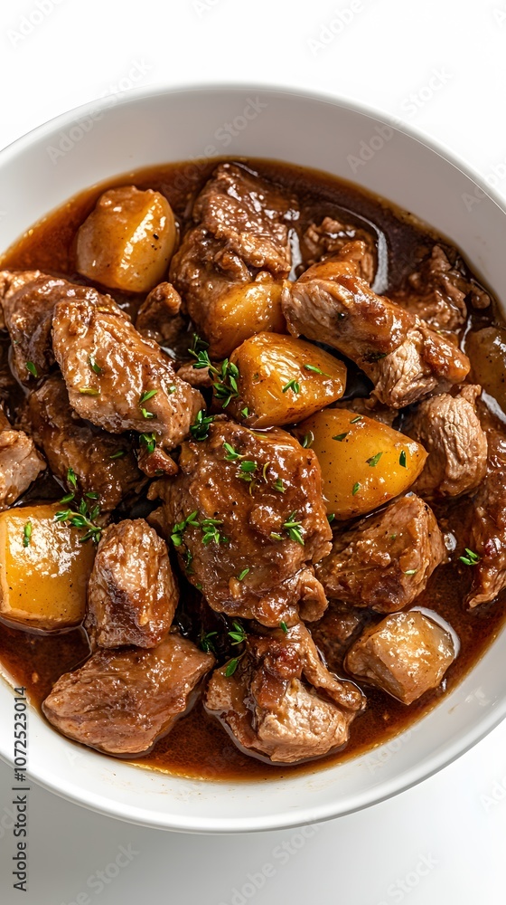 Food, Duck in Tucupi Sauce, Photo Realistic, White Background, Wallpaper, Cover and Screen for Smartphone, PC, Laptop, 9:16 and 16:9 Format Food, Duck in Tucupi Sauce, Photo Realistic, White Background, Wallpaper, Cover and Screen for Smartphone, PC, Laptop, 9:16 and 16:9 Format