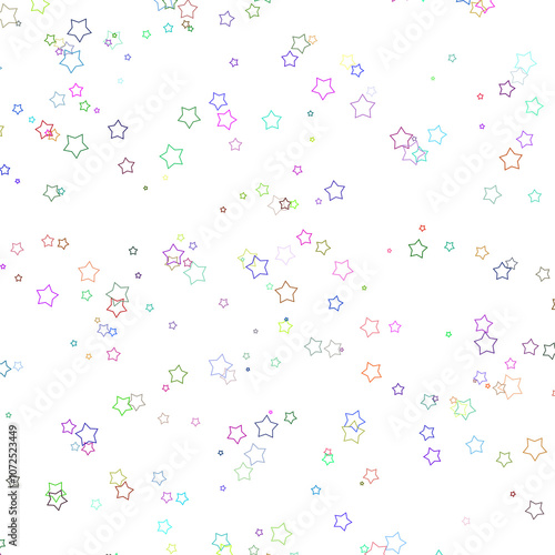 stars scattered on a transparent background - a set of neon textures with different geometric shapes