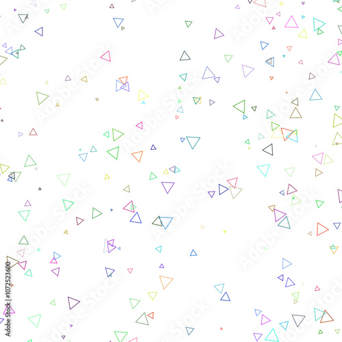 triangles scattered on a transparent background - a set of neon textures with different geometric shapes