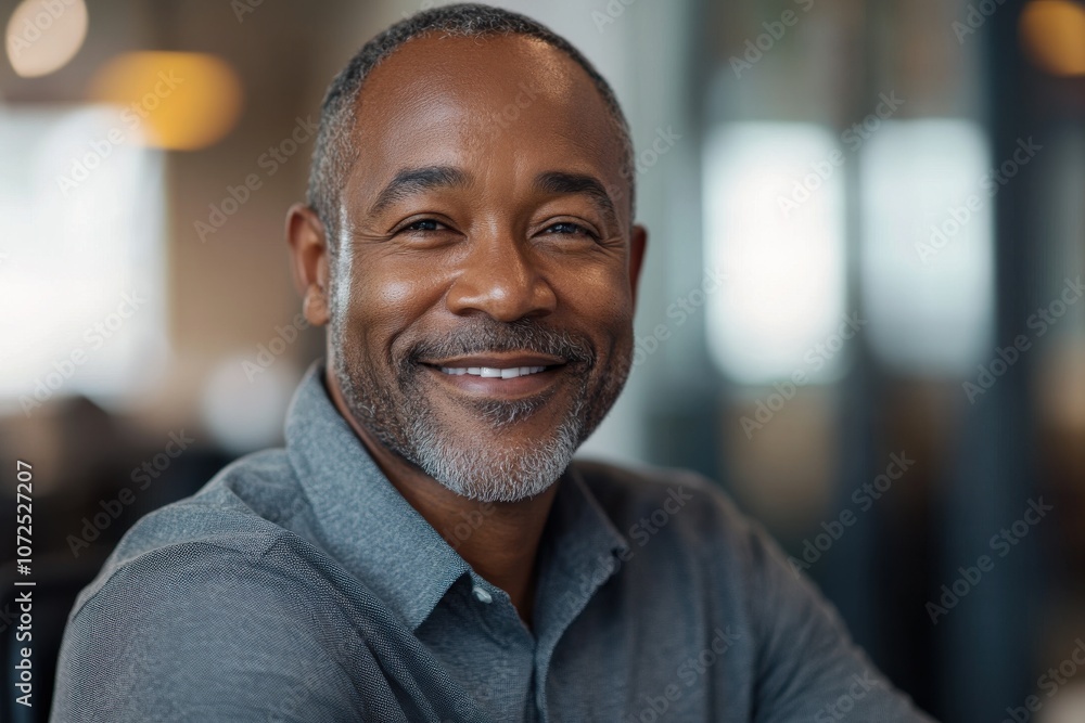 Middle-Aged African American Man in Office Setting Middle-Aged African American Man in Office Setting