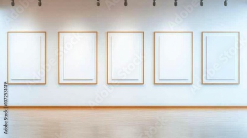 Day Without Art Day: Art Gallery with Empty Frames A Solemn Reflective Atmosphere