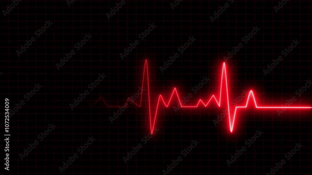 Glowing neon heartbeat pulse line animation. Neon heartbeat monitor ekg line animation. Medical laboratory concept. Glowing neon heartbeat pulse line animation. Neon heartbeat monitor ekg line animation. Medical laboratory concept.