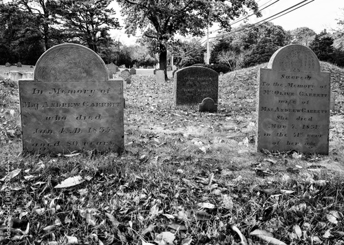 gravestones in cemetery, Old West Barnstable Cemetery photo