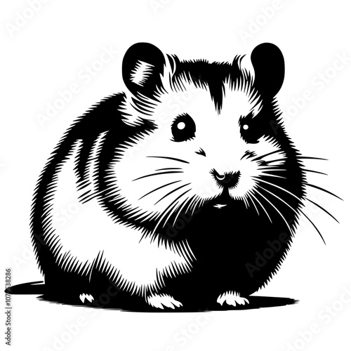 Hamster silhouette vector design