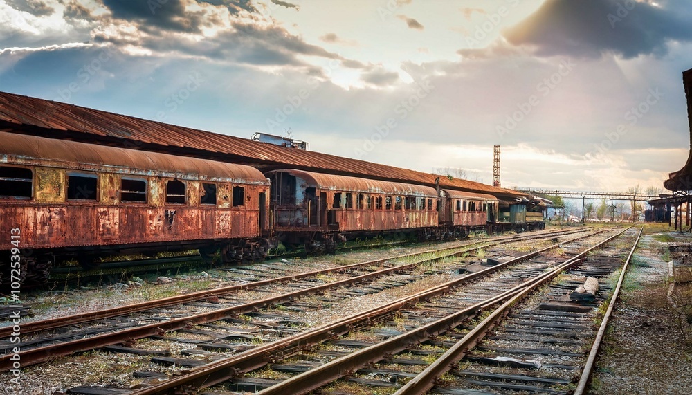 Fototapeta premium train in the countryside