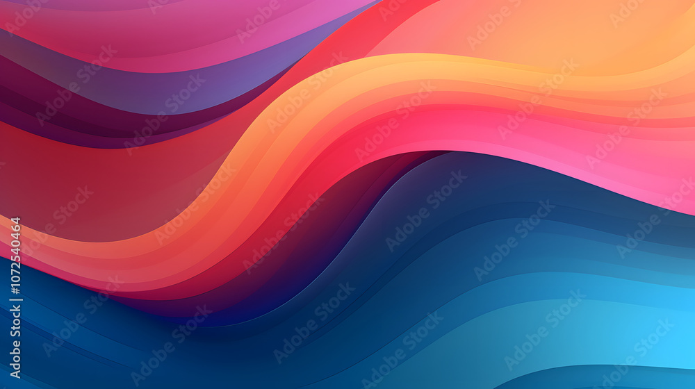 Fototapeta premium Polished 2D Abstract Wallpaper with Smooth Solid Background