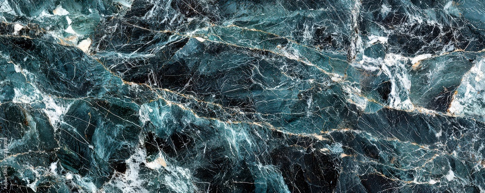 Fototapeta premium Stunning Dark Green Marble with Intricate Patterns and Textures Ideal for Interior Design, Architecture, and Creative Projects
