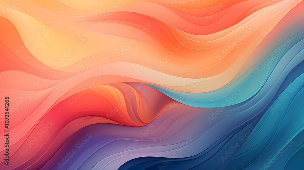 Fototapeta premium Polished 2D Abstract Wallpaper with Smooth Solid Background