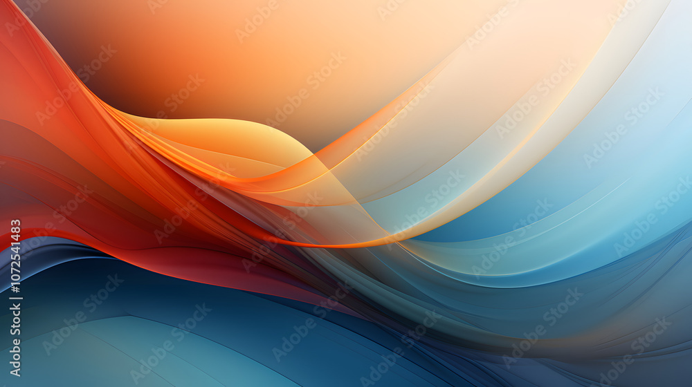 Obraz premium Colorful 2D Abstract Wallpaper with Minimalist Solid Background