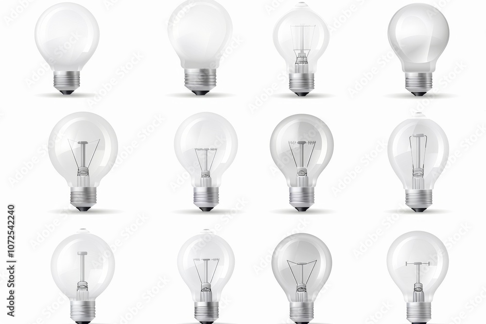Graffiti light bulbs, lamp icon silhouettes set, lightbulbs isolated, 3d realistic bulbs, creativity idea Graffiti light bulbs, lamp icon silhouettes set, lightbulbs isolated, 3d realistic bulbs, creativity idea
