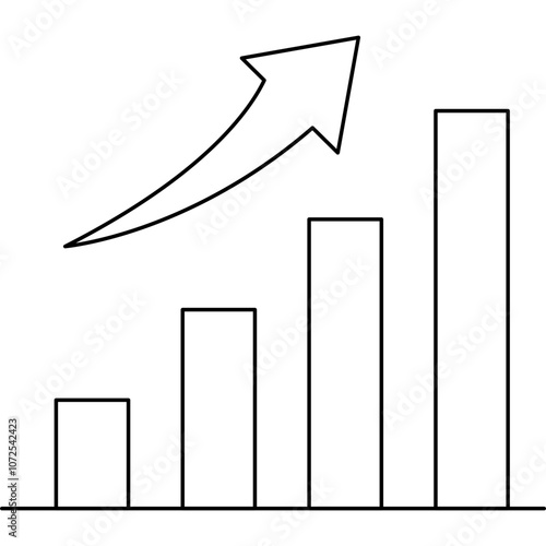 Bar Graph single vector icon