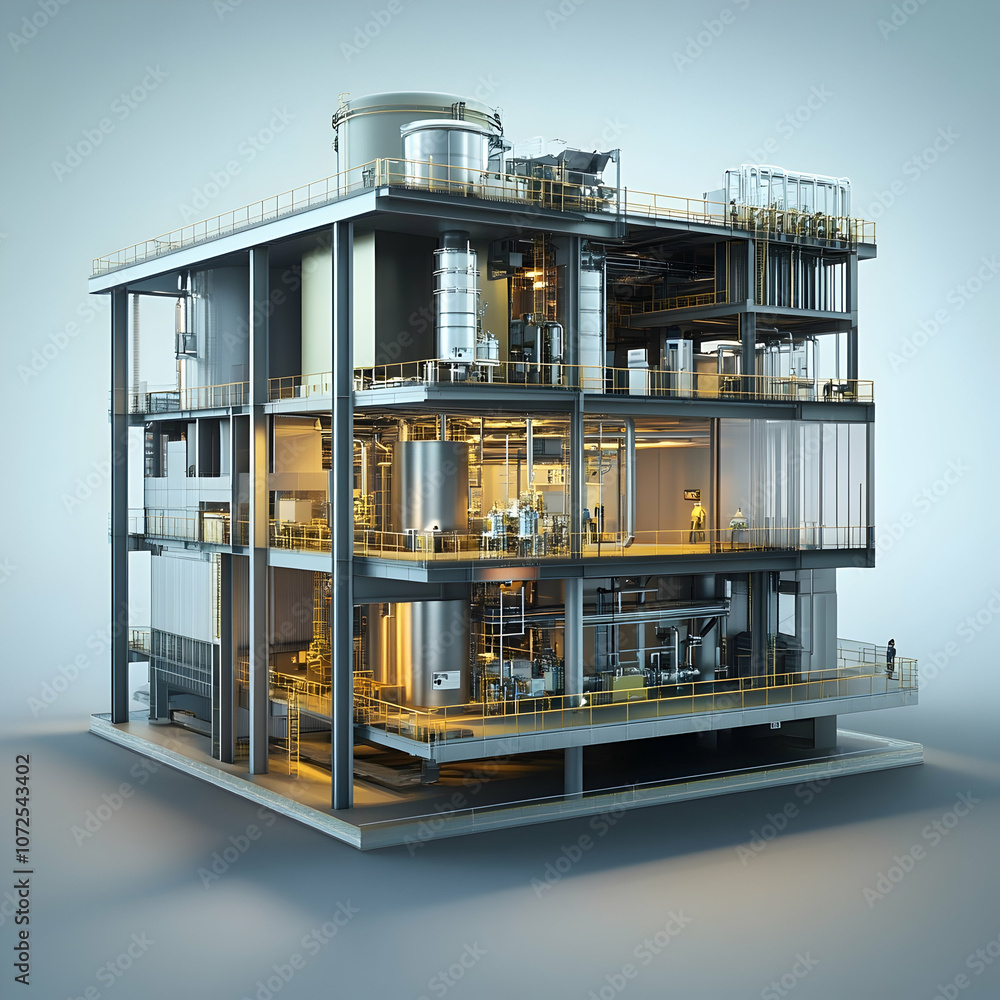 Advanced Small Modular Reactors with Compact Design, Clean Energy Technology, and Sustainable Power Generation Solutions, concept image. Advanced Small Modular Reactors with Compact Design, Clean Energy Technology, and Sustainable Power Generation Solutions, concept image.