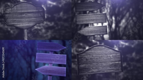 A collection of different wooden boards on a different background