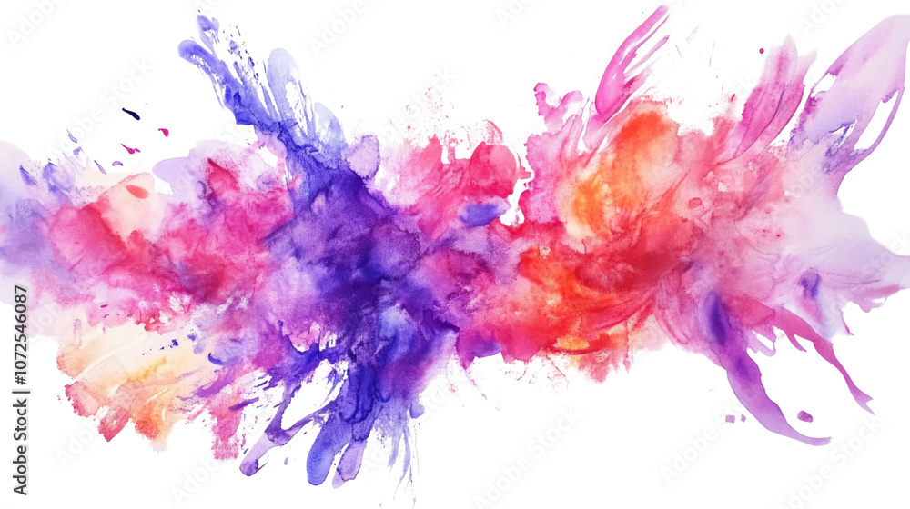 Obraz premium colorful explosion of colors on a transparent background
