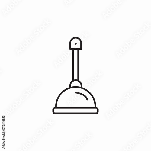 toilet plunger icon sign vector