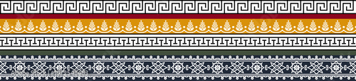 Obraz na płótnie seamless beautiful wallpaper cards border design floral leaf vintage ornament Victorian geometric ethnic print paisley pattern w salonie