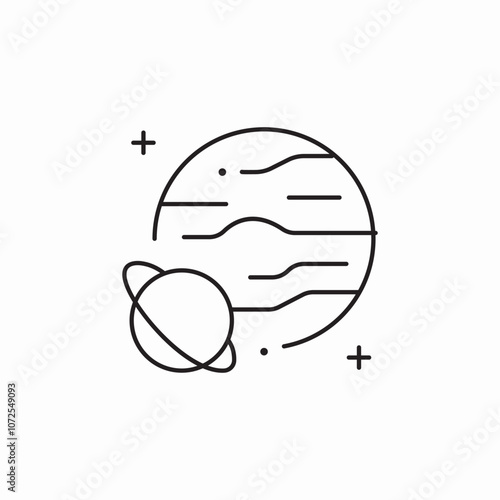 planets cosmos icon sign vector