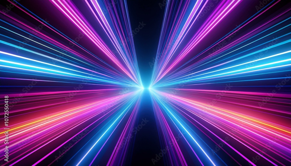 vibrant neon light rays background glowing blue and purple lines in space tunnel vibrant neon light rays background glowing blue and purple lines in space tunnel