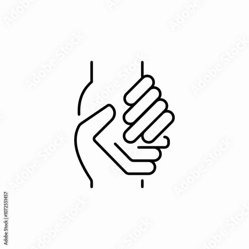 handshake support icon sign vector