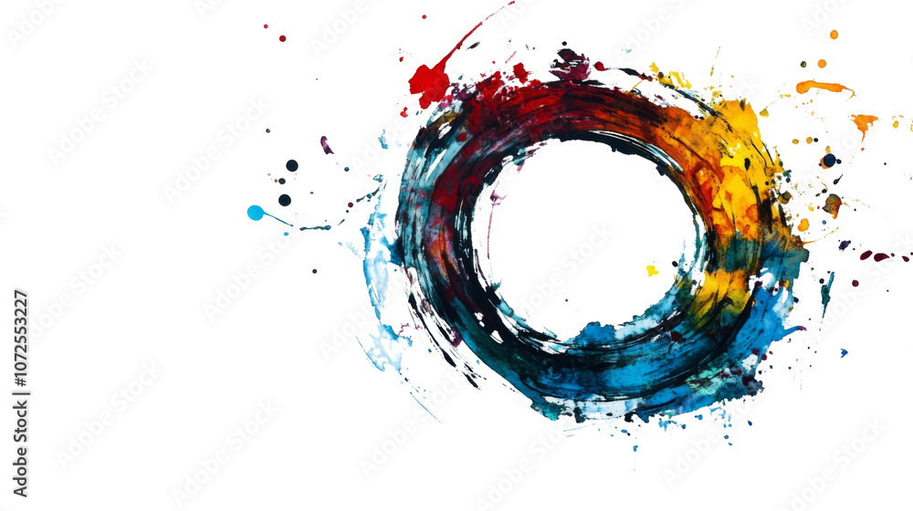 colorful abstract ring on transparent background colorful abstract ring on transparent background