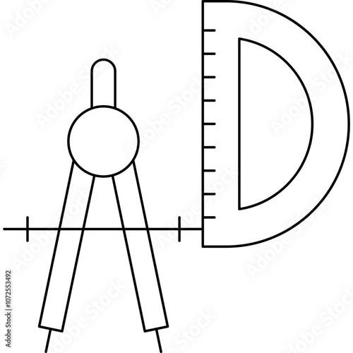 Geometry tools single vector icon