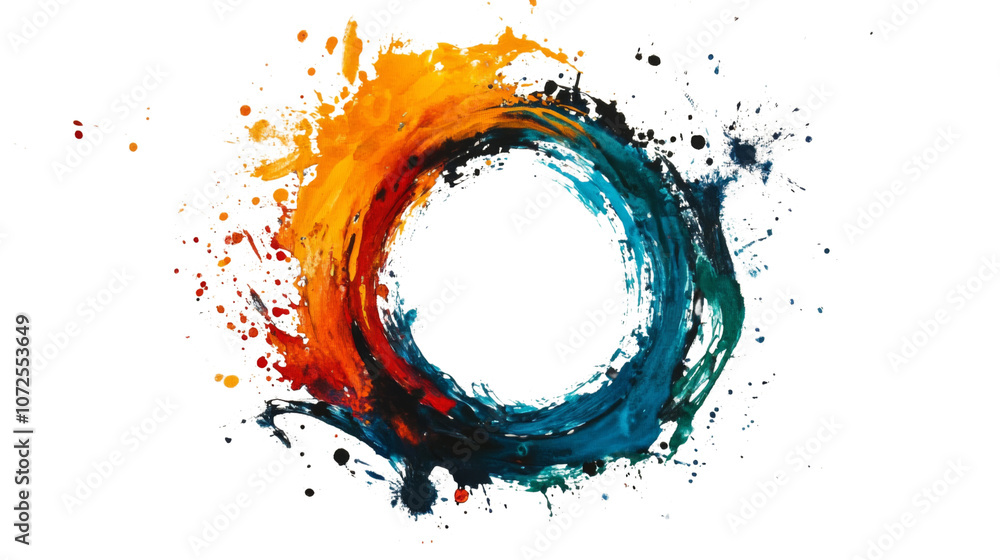 colorful abstract ring on transparent background colorful abstract ring on transparent background