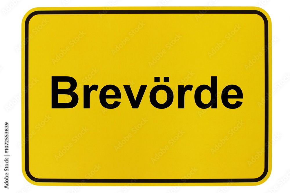 Illustration eines Ortsschildes der Gemeinde Brevörde in Niedersachsen Illustration eines Ortsschildes der Gemeinde Brevörde in Niedersachsen