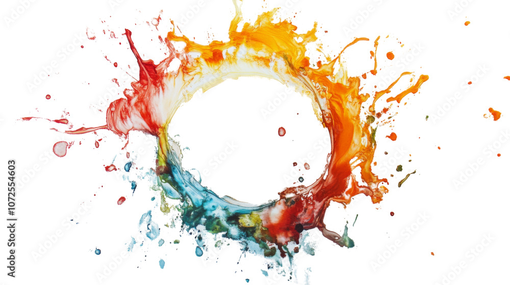 colorful abstract ring on transparent background colorful abstract ring on transparent background