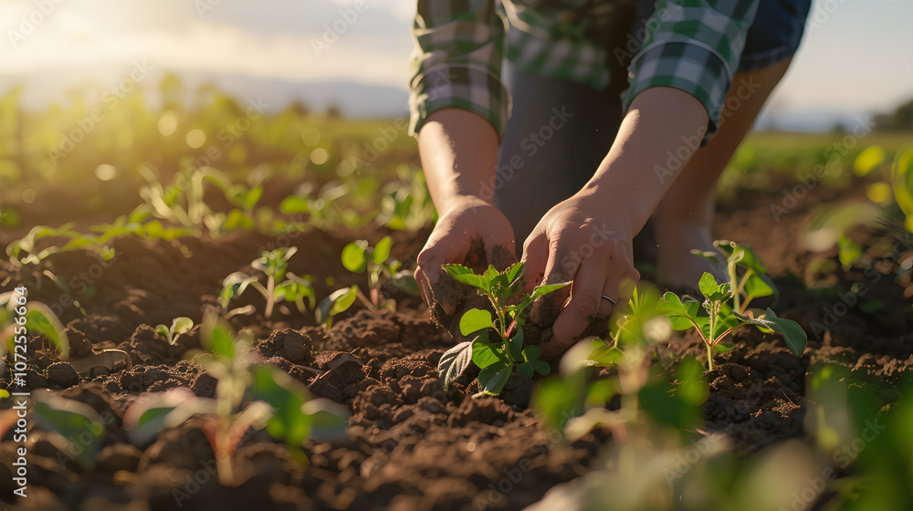 Farmers Planting Seeds for a New Harvest Season Farmers Planting Seeds for a New Harvest Season