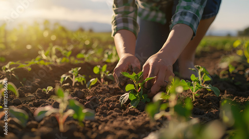 Farmers Planting Seeds for a New Harvest Season