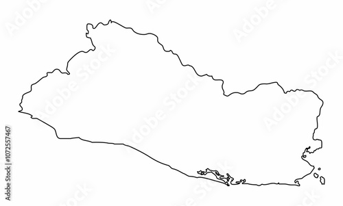 Obraz na płótnie El Salvador outline map w salonie