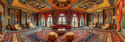 Arabian Palace Sea View, Grand Hamam, Hotel, Luxurious Oriental Interiors Arab Palace, Copy Space