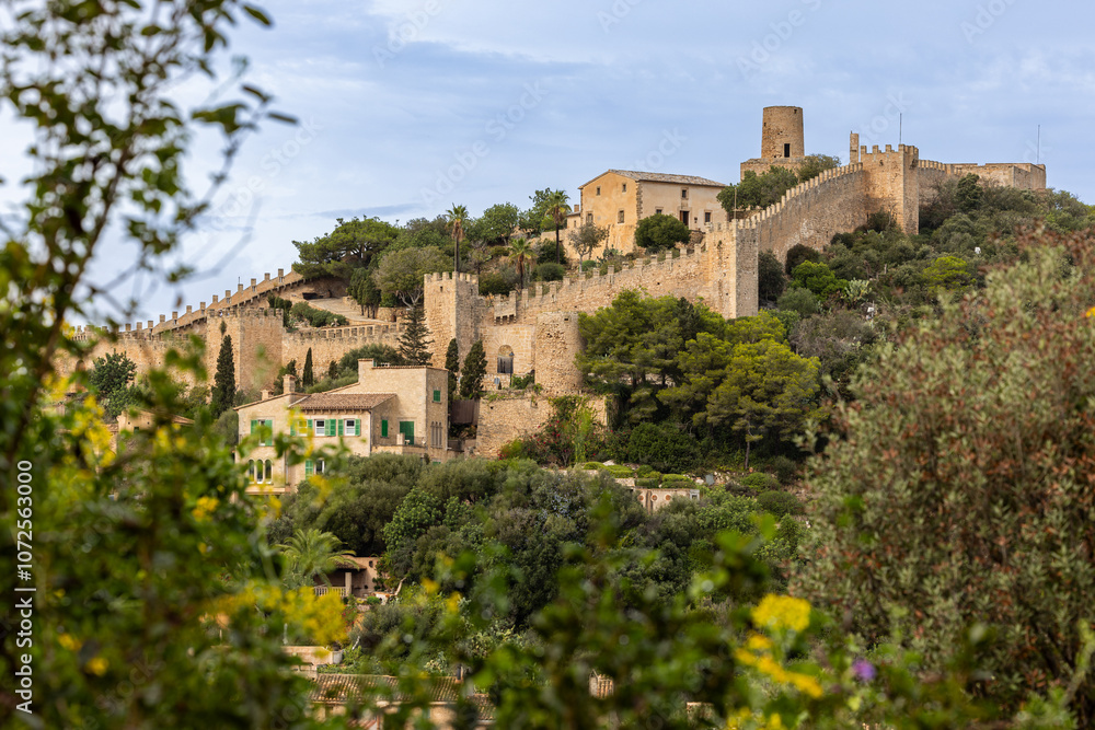 The Castle of Capdepra on the hill above the small town of Capdepera, Mallorca, Majorca, Balearic Islands, Spain, Europe The Castle of Capdepra on the hill above the small town of Capdepera, Mallorca, Majorca, Balearic Islands, Spain, Europe