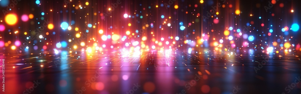 Abstract glowing dots and lines creating a digital data landscape Abstract glowing dots and lines creating a digital data landscape