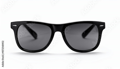 A stylish modern black sunglasses on a plain white background