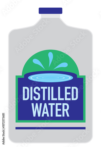 Plastic Container of Distilled Water
