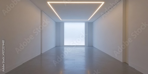 Modern white gallery space for exhibitions and artwork showcases