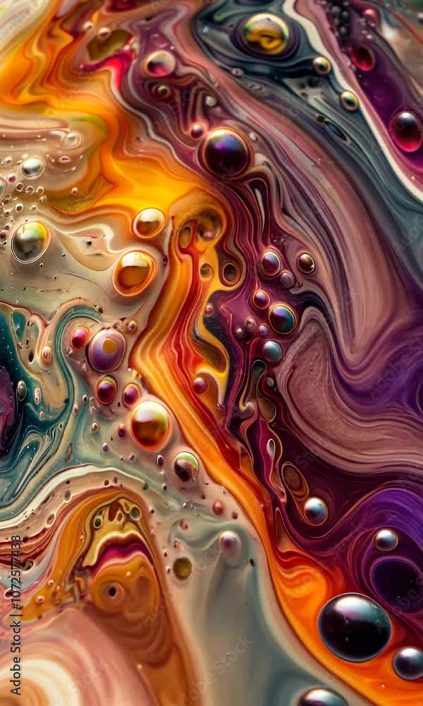 abstract oil paint with vibrant colors and bubbles, psychedelic art concept abstract oil paint with vibrant colors and bubbles, psychedelic art concept