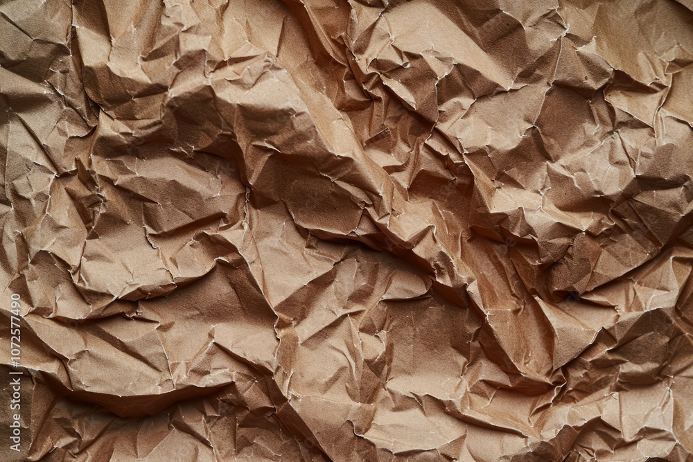 Image of Crumpled sheet of toned brown paper. Texture for background usage Image of Crumpled sheet of toned brown paper. Texture for background usage