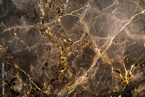 Image of Warm brown marble pattern with white veins. Texture for background usage