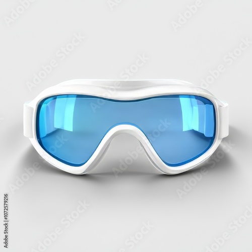 Ski goggles on a plain white background.