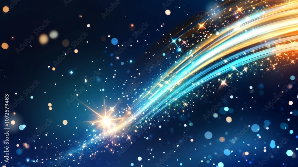 Obraz premium Dark night sky background with Christmas star