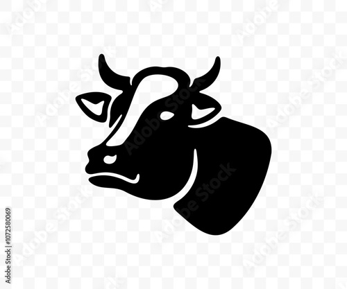 Cow, animal, livestock, cattle breeding and stock raising, graphic design. Livestock breeding, cattle, animal husbandry and husbandry, vector design and illustration