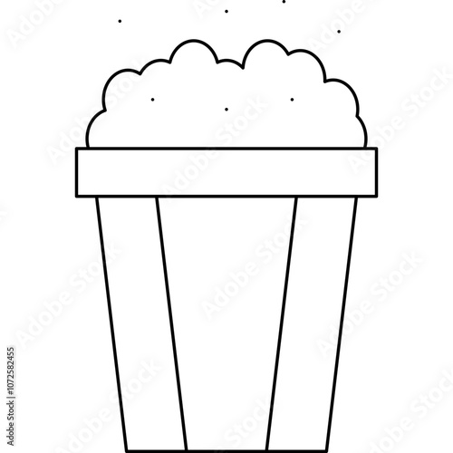 Pop corn single vector icon